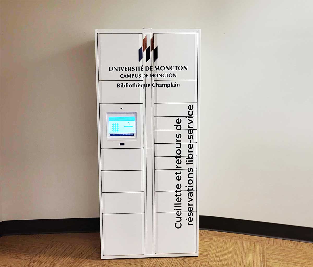 Smart lockers for books - Moncton University